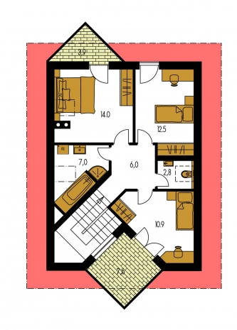 Grundriss des Obergeschosses - HARMONIA 30